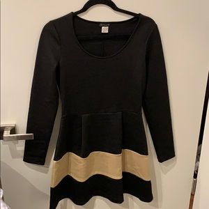 black and tan party dress
